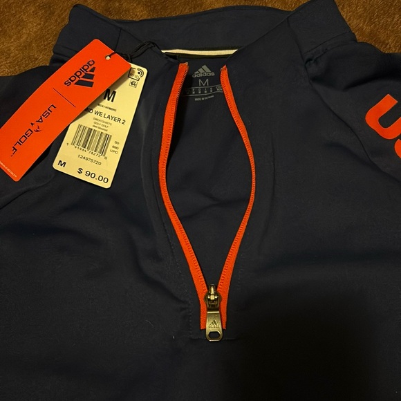 Adidas USA Mid-weight Layer Golf Sweatshirt NWT 1/4 Zip Size Medium - Picture 7 of 8